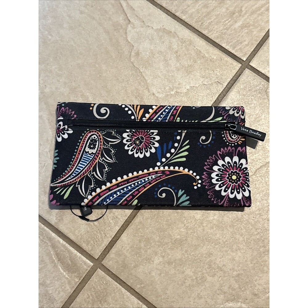 VERA BRADLEY BANDANA SWIRL PENCIL POUCH/COSMETIC BAG